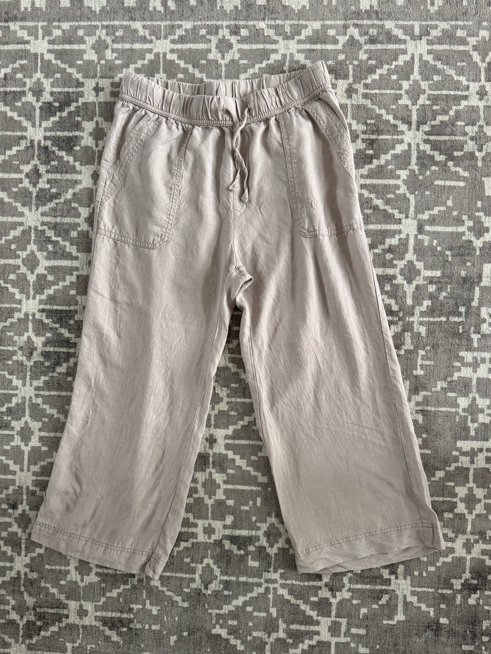 Splendid Beige Elastic Waist Casual Pants